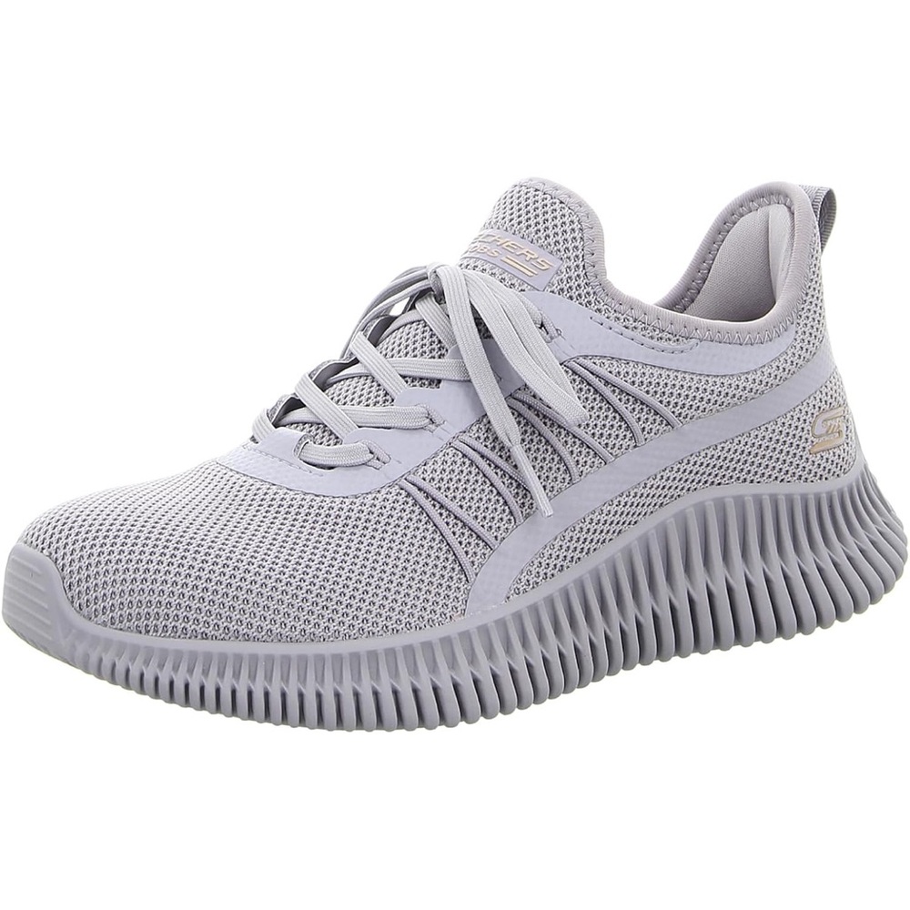Skechers Gray Sneakers with Breathable Mesh and Ribbed Sole